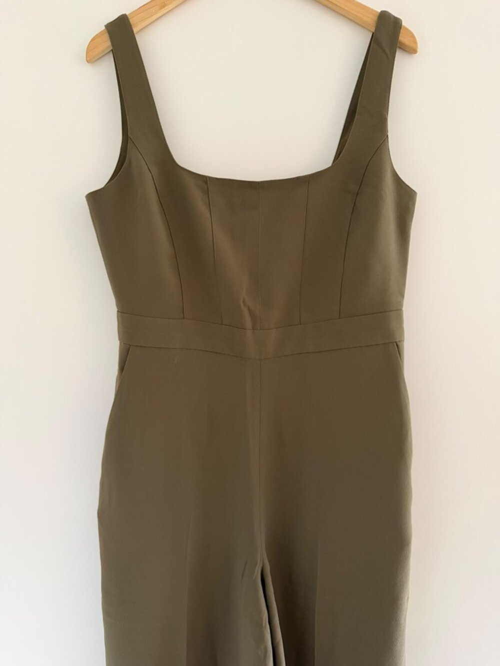 Club Monaco Capers Green Square Neck Jumpsuit – Size 6 – NWT